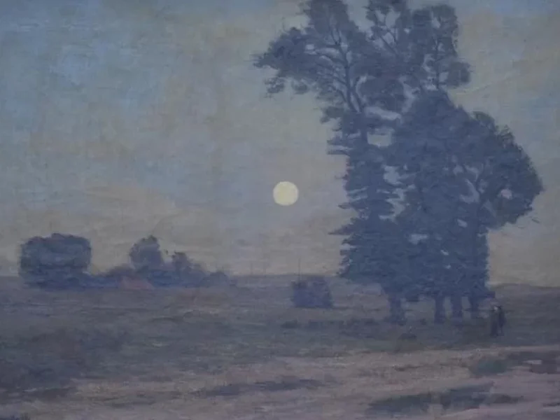 1857-Julien Déjardin - Prati al crepuscolo
